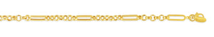 10K Yellow Gold Figaro Bracelet