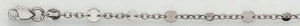 10K White Gold Disc Station Bracelet