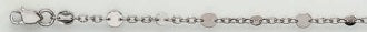 10K White Gold Disc Station Bracelet