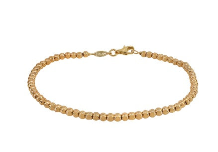 10K Yellow Gold Ball Bead Bracelet