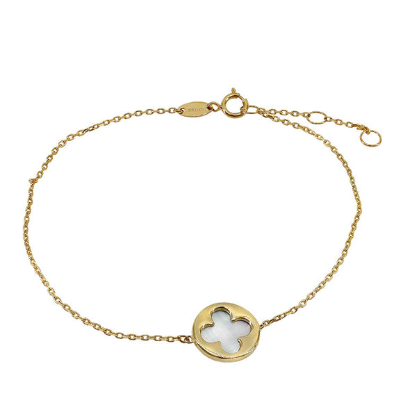 10K Yellow Gold Mother of Pearl Bracelet