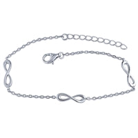 Sterling Silver Infinity Bracelet | 7+1"