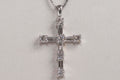 14K Genuine Diamond Cross Pendant