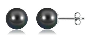 14K Black Freshwater Pearl Earrings