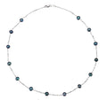 Sterling Silver Black Freshwater Pearl Necklace- 18"