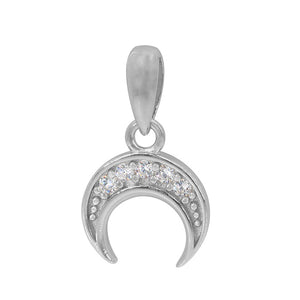 Sterling Silver Crescent Moon Pendant