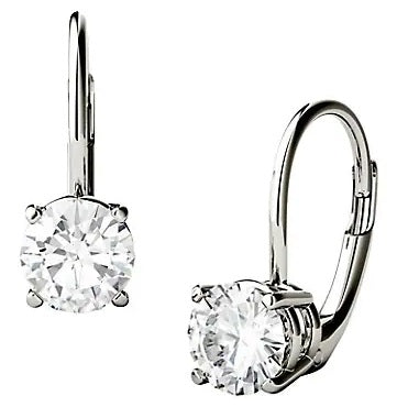 Sterling Silver Cubic Zirconia Earrings | 6mm