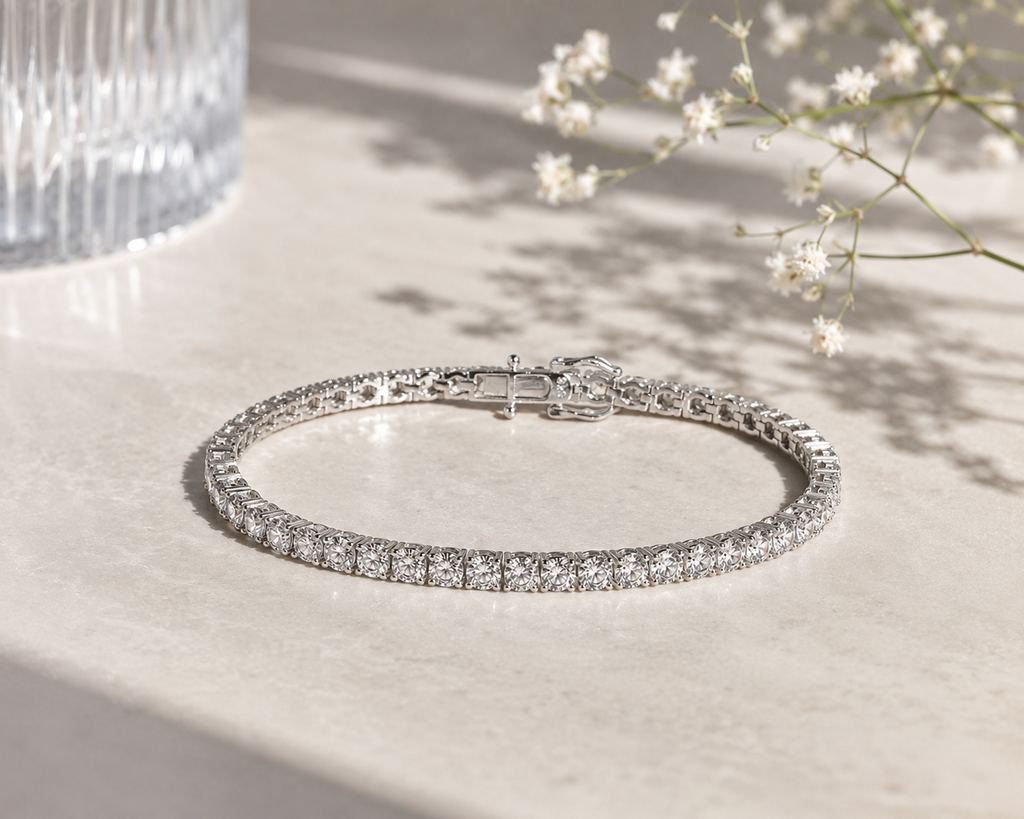 Sterling Silver Cubic Zirconia Tennis Bracelet