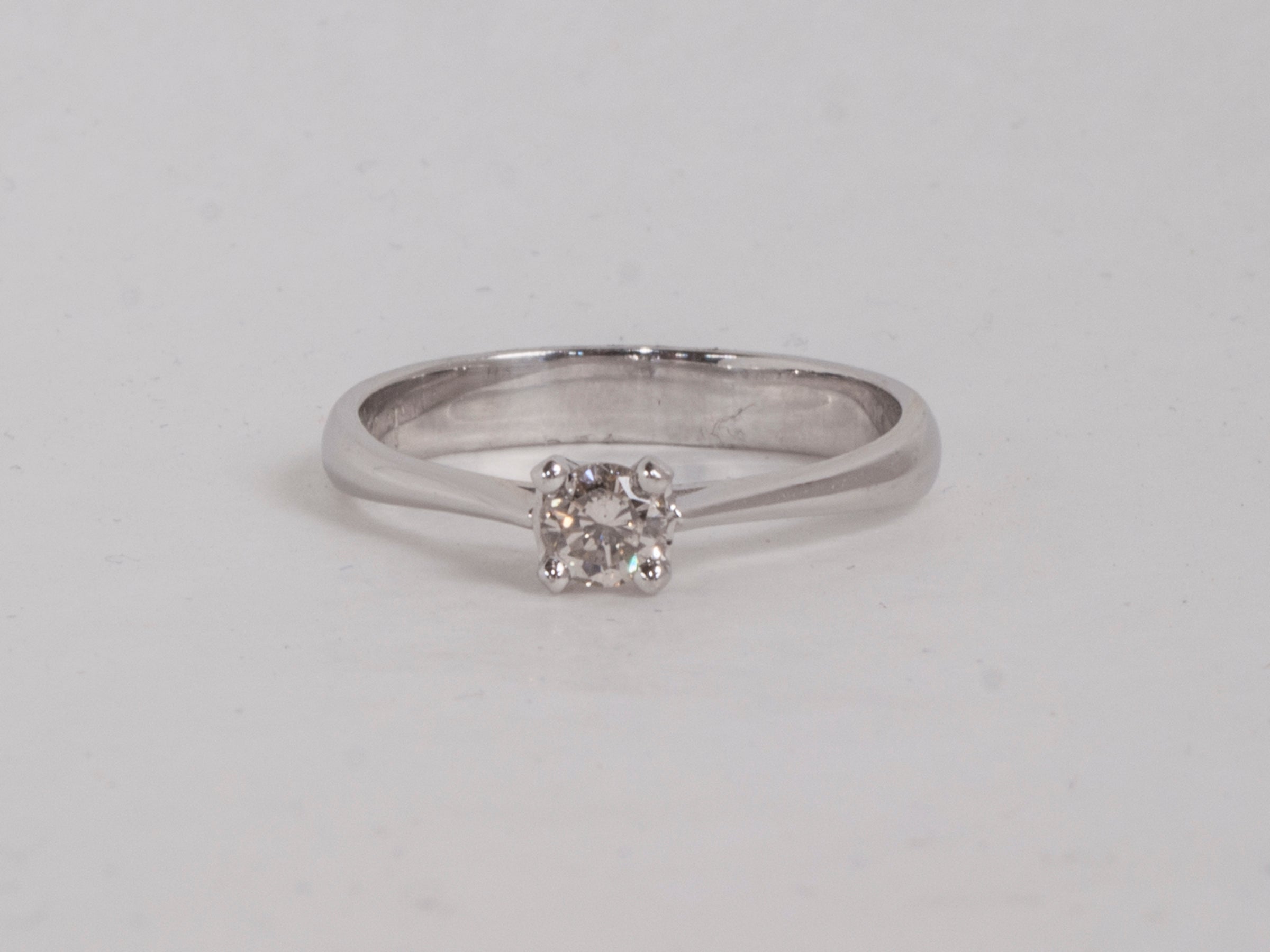14K Genuine Diamond Solitaire Engagement Ring