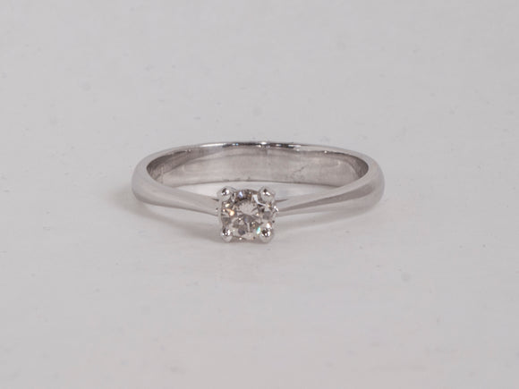 14K Genuine Diamond Solitaire Engagement Ring