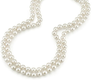 14K Cultured Freshwater Double Pearl Strand Necklace | 14"