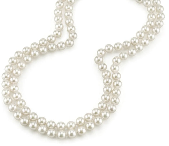 14K Cultured Freshwater Double Pearl Strand Necklace | 14