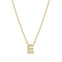 Gold Plated Mini Initial "E" Necklace by Reign