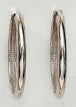 10K White Gold High Polish Huggies