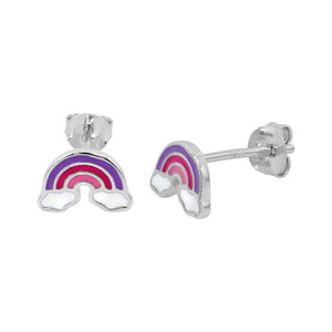 Sterling Silver Colourful Rainbow Earrings