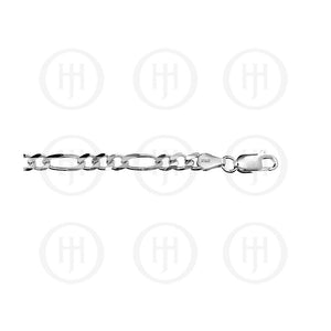 Sterling Silver Figaro Bracelet| 8"
