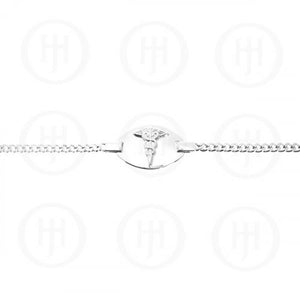 Sterling Silver Medical Alert  Bracelet