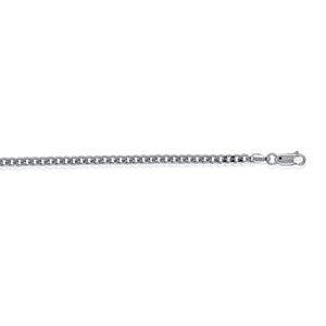 Sterling Silver Rhodium Plated Curb Chain | 22"