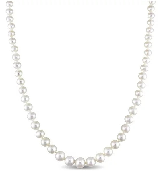 14K Graduated Pearl Strand Necklace | 18