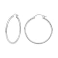 Sterling Silver 45mm Hoops