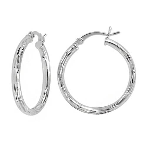 Sterling Silver Hoop Earrings | 30mm