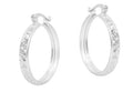 Sterling Silver Diamond Cut Hoops