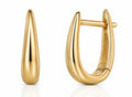 Gold Plated Sterling Silver Tapered U-Shaped Huggies