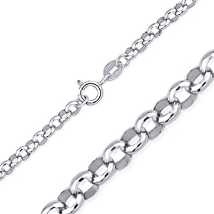 10K White Gold Rolo link Chain | 18"