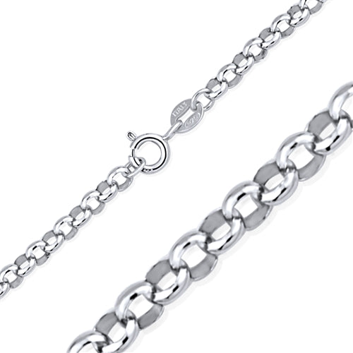 10K White Gold Rolo link Chain | 18