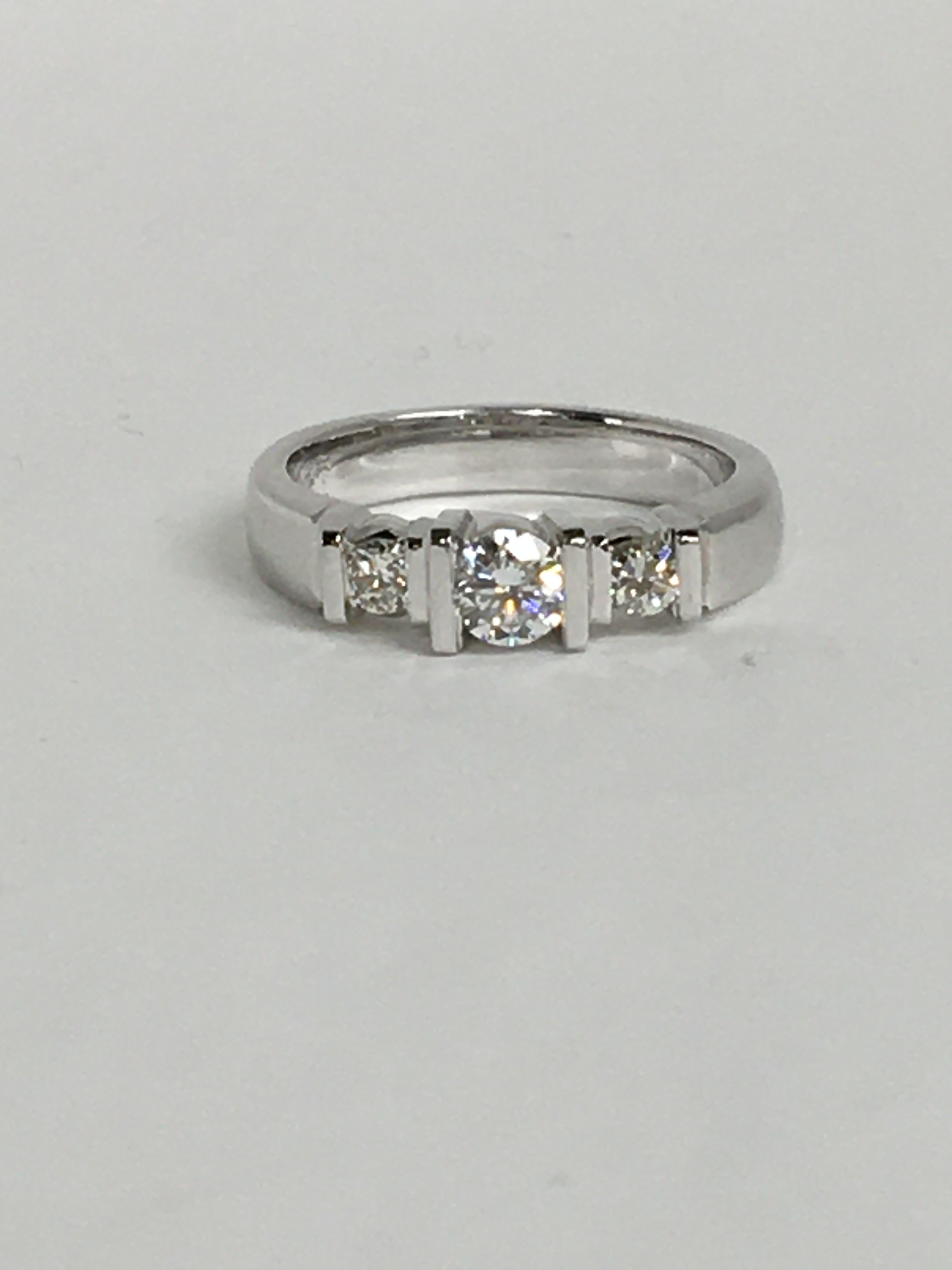 Genuine Diamond Trinity Engagement Ring | 0.48ctw