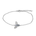 Sterling Silver Cubic Zirconia Bumble Bee Bracelet
