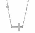 Sterling Silver East-West Cross Necklace
