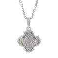 Sterling Silver Clover Cubic Zirconia Necklace