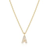 Gold Plated Initial "A" Necklace by Reign