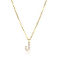 Gold Plated Initial "J" Necklace by Reign