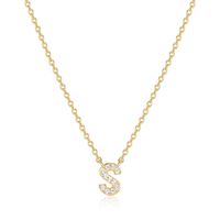 Gold Plated Initial "S" Necklace by Reign