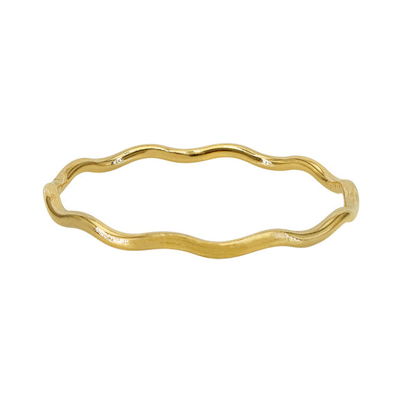 14K Gold Filled Wavy Ring | Size 6
