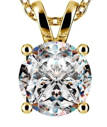 14K Yellow Gold Lab Diamond Pendant | | 0.64ctw