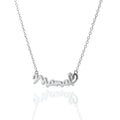 Sterling Silver "Mama" With Heart Necklace