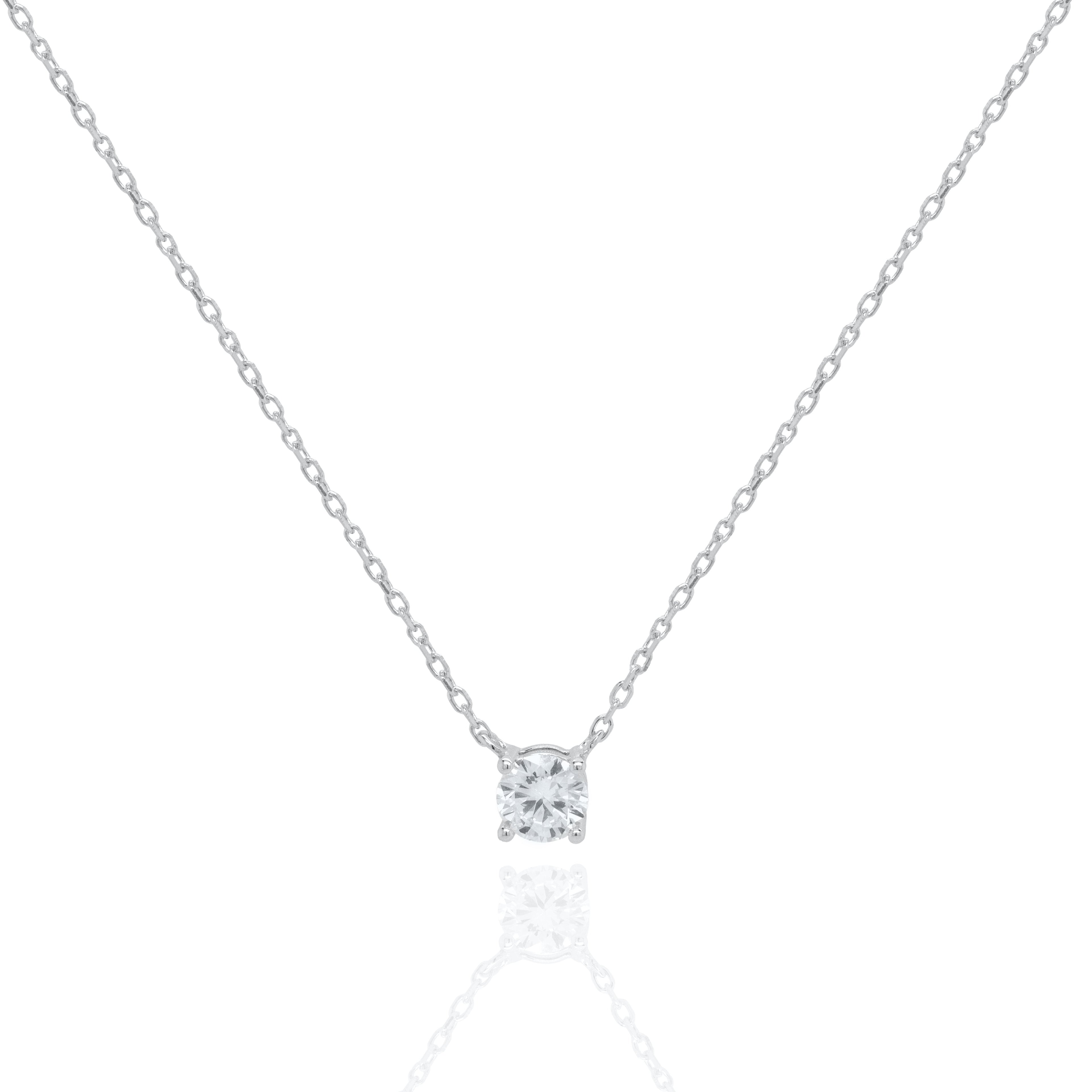 Sterling Silver 0.50ctw Lab Diamond Necklace