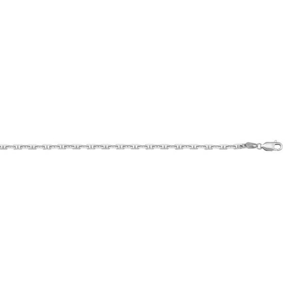 10K White Gold Anchor Link Chain