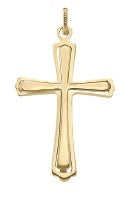 10K Yellow Gold Classic Cross Pendant