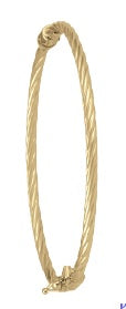 14K Yellow Gold Twist Baby Bangle