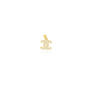 Sterling Silver Gold Plated Channel Inspired Pendant