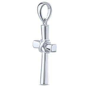 Sterling Silver Cross with Knot Detail