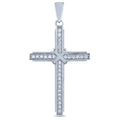 Sterling Silver Cubic Zirconia Cross Pendant