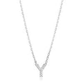 Sterling Silver Mini Initial "Y" Necklace by Reign