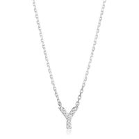 Sterling Silver Mini Initial "Y" Necklace by Reign