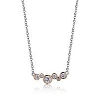 Sterling Silver Two-tone "Bubble Collection" Necklace by ELLE