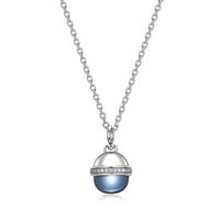 Sterling Silver Blue Quartz Pendant by ELLE